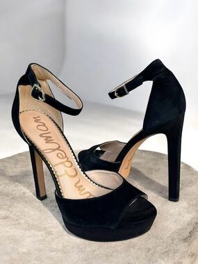 Sam Edelman Wallace Pumps Black Suede Sandals